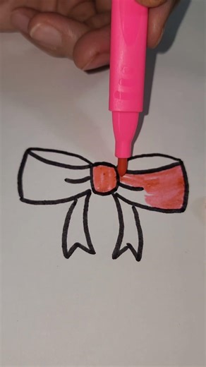 How to draw a bow#tutorial#cartoon#drawingbow#coloring