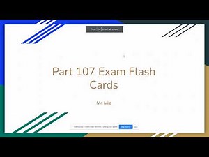 FAA Part 107 Drone Exam Flashcards (pt 1)