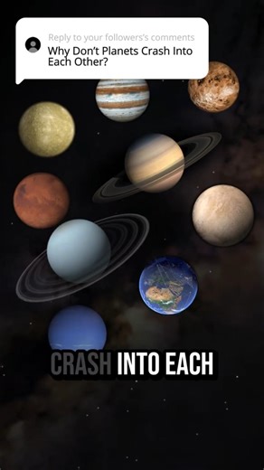 Why Don’t Planets Crash Into Each Other? #spacefacts #astronomy #solarsystem #science #youtubeshorts