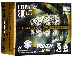 Federal Punch 380 ACP 85 Grain Jacketed Hollow Point 20 Rounds