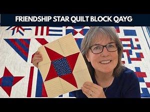 Easy Friendship Star Quilt Block | Stars & Stripes Block 9 (Red White & Blue)