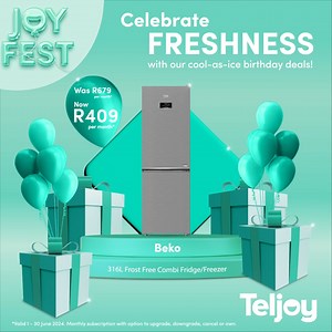 123K views · 134 reactions | It’s not the cold front bringing the chill, it’s our cool birthday fridge deals! ❄️ Get your kitchen a brand new Beko Combi Fridge/Freezer this season and feel the breeze of our chilling savings. Send shivers of JOY down your wallet's spine and visit Teljoy today. 略 Shop now: https://teljoy.me/Beko316L #Teljoy #BirthdayDeals #BirthdaySavings #55Birthday #ShareTheJoy #RentToOwn #CombiFridgeDeals #BekoDeals #BekoFridgeDeals | Teljoy | Facebook