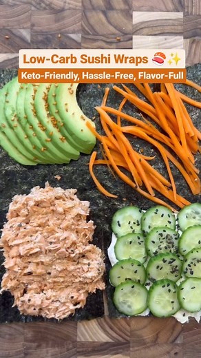 14K views · 104 reactions | Low-Carb Sushi Wraps ✨ Fold your way to...