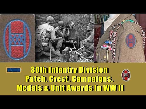 30th Infantry Division “Old Hickory”, World War 2 Veterans' Patches, Basic Medals and Unit Awards!