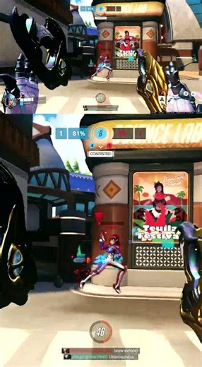 My Junker Queen Spread Can't Touch Tracer – Stuck in the Fight! #Overwatch #JunkerQueen #Tracer