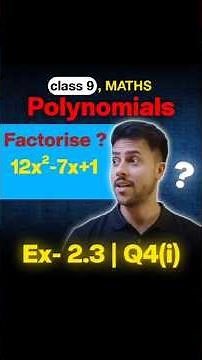 NCERT Class 9 Maths Ex 2.3 Q4(i) Solution | Polynomials Question 4(i) #shorts