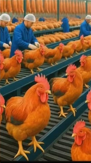 Inside the World’s Largest Chicken Factory 🐔 | Cutting & Packing #shorts#factory #process #viral