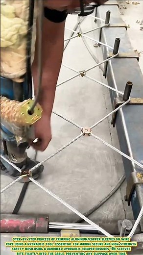How to crimp wire rope sleeve fast with A Hydraulic Tool #Beautifultools #Construction#Machine