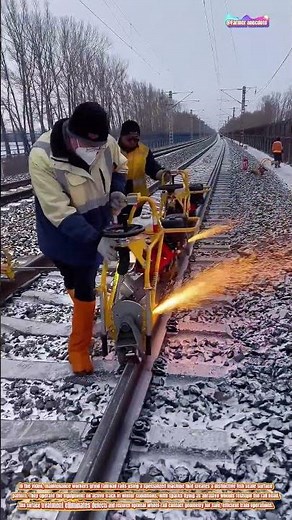 Railroad Track Fish Scale Pattern Grinding Operation