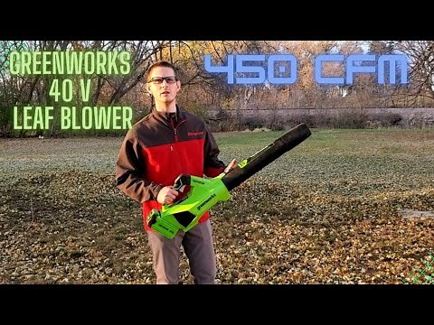 Greenworks 40V Cordless Battery Powered Leaf Blower 450 CFM Review