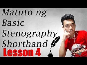 Learn How to Write Stenography or Basic Shorthand - Lesson 4