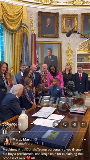 Patrice Onwuka on Instagram: "Full video: Our son Jesse, a 1st grader from Maryland, explained the pasteurization process to @potus uncoached. We were honored to attend the bill signing in the Oval Office of a bipartisan law to reintroduce whole milk and 2% milk back into public schools nationwide. He joins millions of kids who can look forward to whole milk at lunchtime again. We are so proud of his boldness and poise. To God be the glory for this little boy. So grateful to so many who made thi