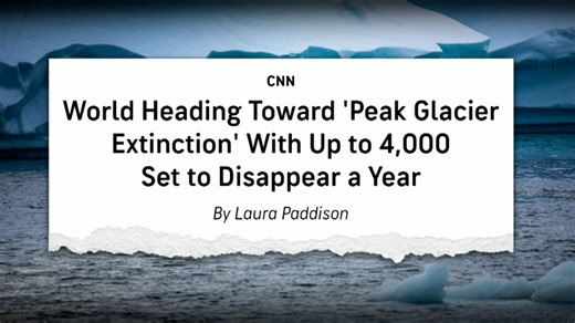 World nearing 'peak glacier extinction'