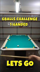6BALLS CHALLENGE 1 Handed #8ballpool #snooker #cuesports #viral