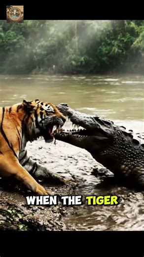 BENGAL TIGER vs CROCODILE – WHO WILL DOMINATE THE RIVERBANK