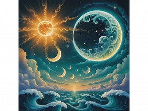 Celestial Sun, Moon, Stars Clip Art Bundle: Mystic Boho Graphics (JPG) - Etsy