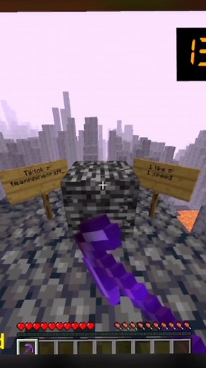 Fastest Breaking Bedrock ❤️⛏ #minecraft #fyp #teamminecraft