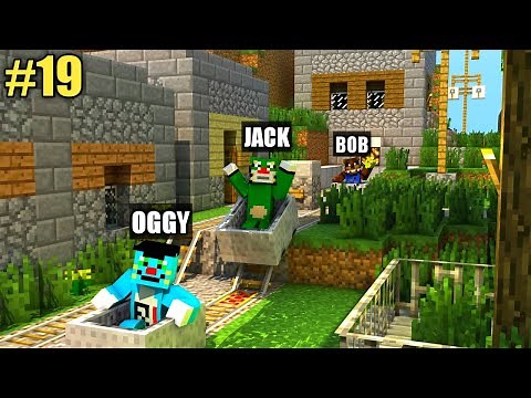 #19 | Minecraft (S2)| Make Biggest Rail Home To Village With Oggy And Jack | Rock Indian Gamer |
