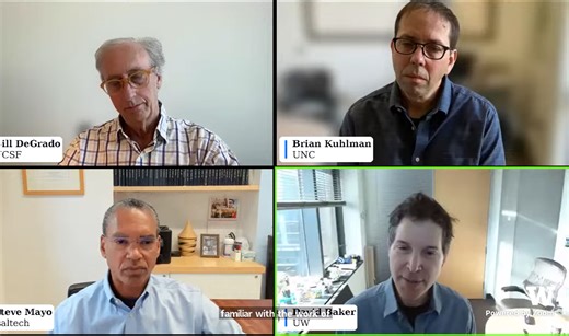 【研讨会】蛋白质设计的历史与未来 24.11.7 David Baker, Bill DeGrado, Steve Mayo, Brian Kuhlman