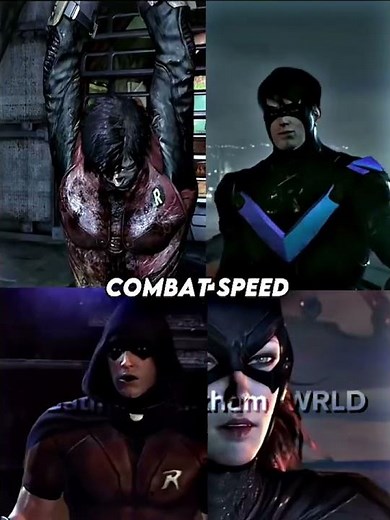 Arkham Redhood Vs batgirl Vs robin Vs Nightwing