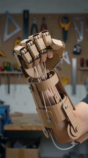 I Built a WORKING Robot Hand From CARDBOARD