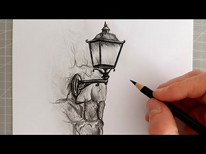 How to draw street lamp and wall scenery? Step by step drawing tutorial | Full video