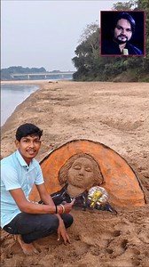 Humane sagara idol making with Sand/Sand art' #shorts #humanesagar 🙏🥹