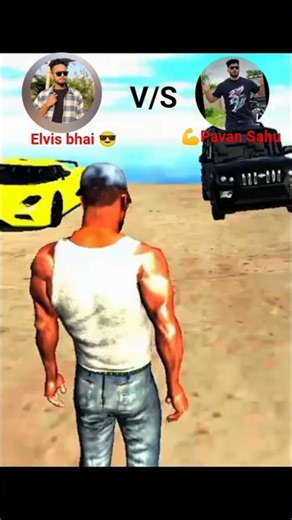 Indian bike driving 3D game Pawan Sahu v/S Elvis bhai car competition #shortvideo