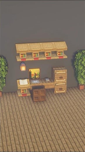 Minecraft Computer Desk 💻 #shorts #minecraft