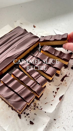 Honestly the best caramel slice recipe ever! Find it hereeee: https://michellemorfett.com/2025/09/06/caramel-slice/ | Michelle Morfett
