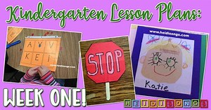 Kindergarten Lesson Plans: Week One!