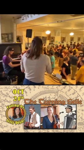 Oh hey, there's a dance on Friday, and we've activated the NEW BAND ALERT! Sure, we've seen some of these folks in some formations at Glen Echo, but AFAIK this is the Glen Echo debut of both 퐓퐡퐞 퐓퐮퐫퐧퐢퐧퐠 퐒퐭퐢퐥퐞 and caller 퐓퐞퐫퐫퐲 퐃퐨퐲퐥퐞! #contradance #glenechoparkmd #dcdance #contradancing | Friday Night Dancers | Facebook