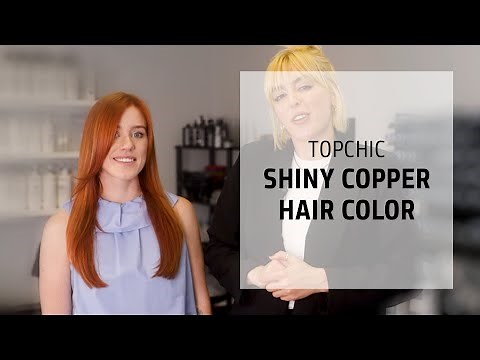 Dimensional Shiny Red Copper Hair Color Tutorial | Topchic | Goldwell Education Plus