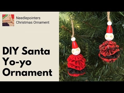 How to Make Fabric Yo-yo Santa Ornaments
