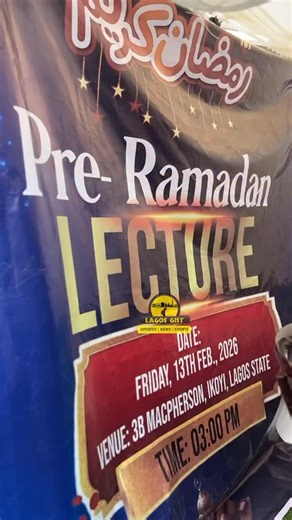 PRE-RAMADAN LECTURE ✨ As we prepare our hearts for the blessed month of Ramadan, Dr. Habeeb Okunola hosts a Pre-Ramadan Lecture filled with timely reminders, deep reflection, and spiritual upliftment. 🎙 Guest Lecturer: Sheikh Abdurraheem Abdullah Salaty (Al-Baarizy) 📍: 3B Macpherson, Ikoyi, Lagos State #LagosGistEvents #LagosGist #RamadanLecture | Lagos Gist