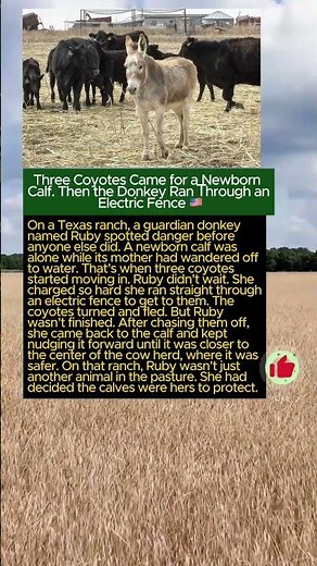 Three Coyotes Came for a Newborn Calf. Then the Donkey Ran Through an Electric Fence 🇺🇸