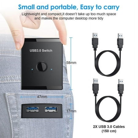 USB 3.0 bidirectional switcher, one to two/one in two out printer sharer splitter - Walmart.ca