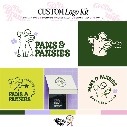 Custom Dog Logo & Branding Kit: Primary Logo, 2 Submarks, Brand Mascot, Color Palette, Fonts | Single Ownership | Ready to Launch - Etsy