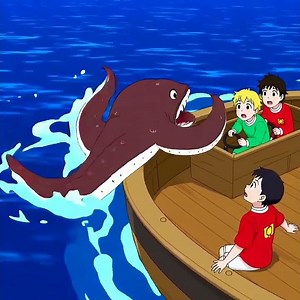 Octopus Attacks Small Boat by Anime Sora