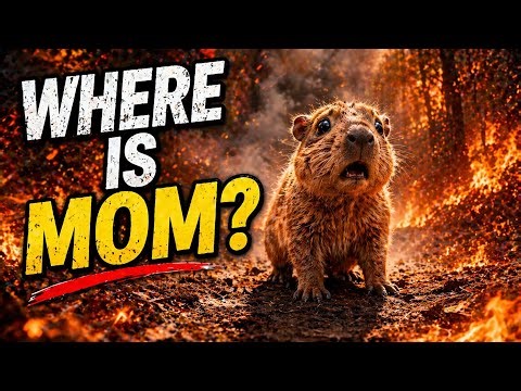 Trapped in Fire! Baby Capybara’s Emotional Rescue Story! | RGB Family