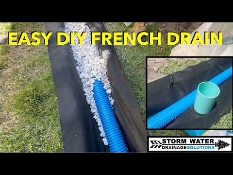 How To Make a French Drain - Easy DIY - Storm Water Drainage Solutions French Drains Tampa FL