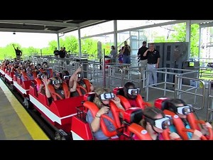 First riders on the New Revolution at Six Flags St. Louis HD off-ride @60fps