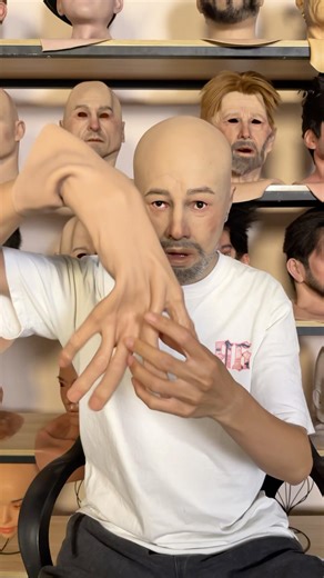 Very realistic old man mask！！#halloween #mask #siliconemask #cosplay