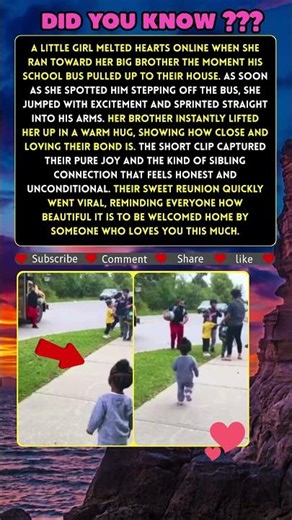 Little Girl Runs to Welcome Big Brother Home in the Sweetest Reunion Ever 💕