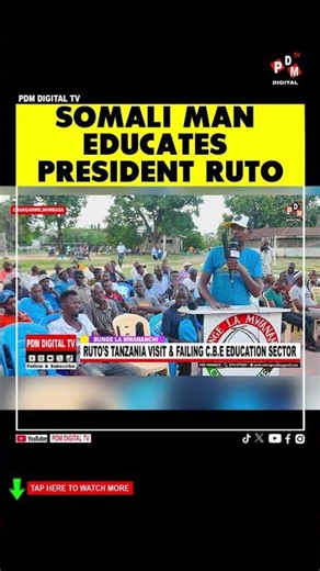 SOMALI MAN EDUCATES PRESIDENT RUTO #sifuna #kenyanews #somalitiktok