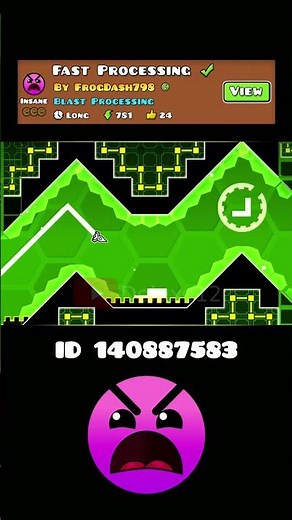 Fast Processing Level #geometrydash #gd #challenge