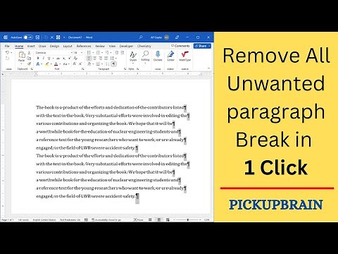 Trick to remove all unwanted new line characters in each line in Ms Word