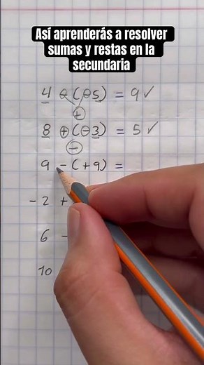 Así aprenderás a resolver sumas y restas en la secundaria❤️✨