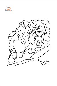 Wild cat - Cats Coloring pages for Adults Online and Print
