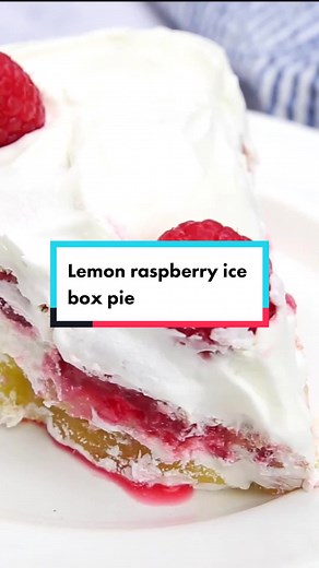 Delicious Lemon Raspberry Ice Box Pie Recipe for No Bake Desserts Week